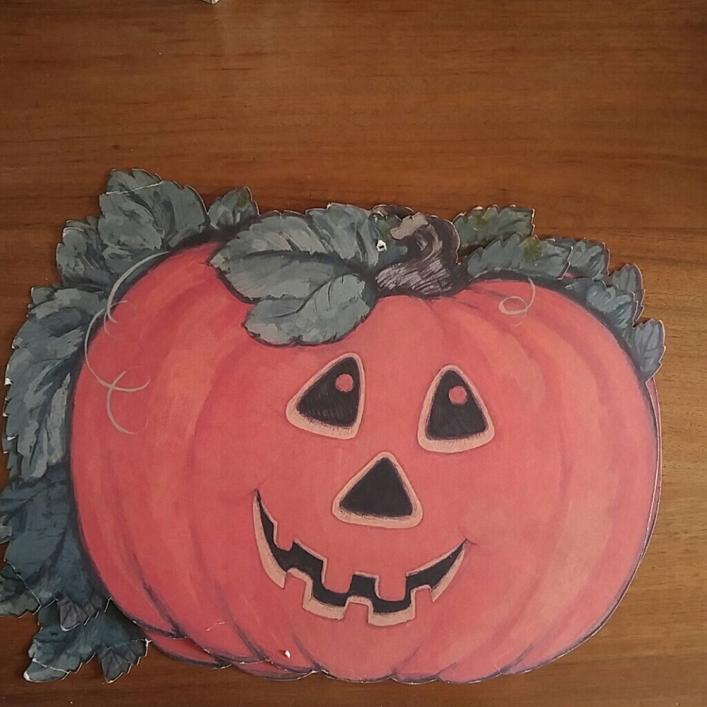 Vintage Halloween pumpkin cutouts